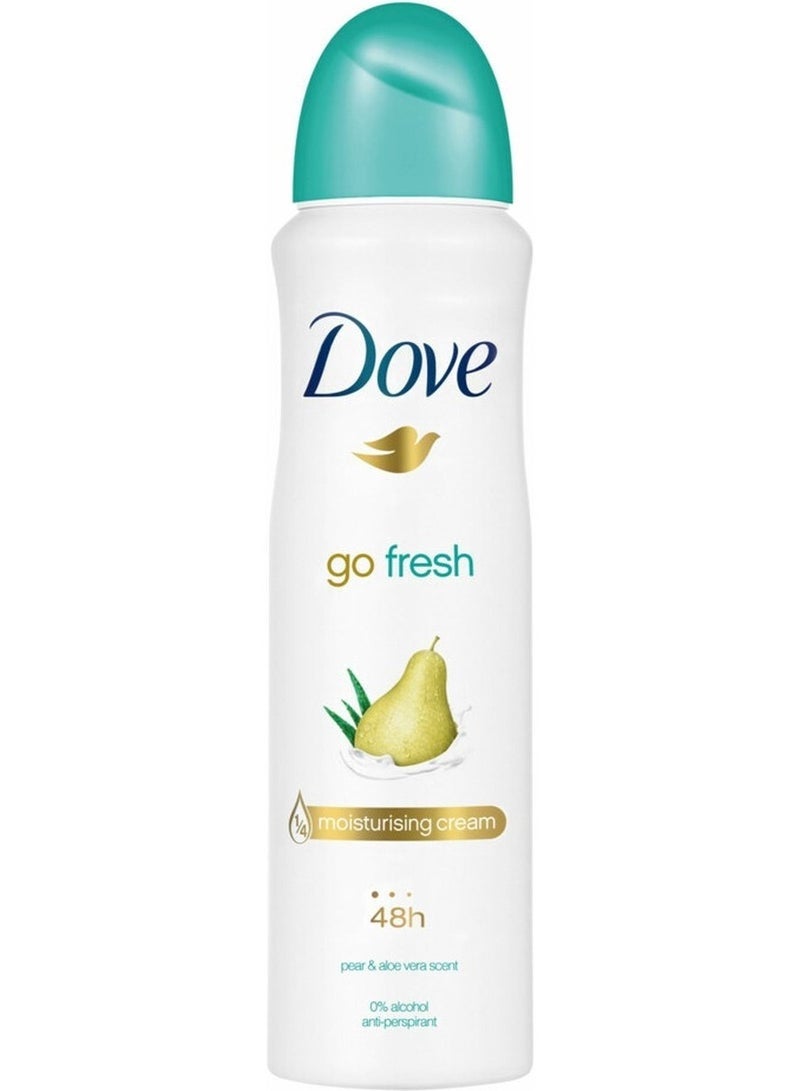 Dove Go Fresh Pear & Aloe Vera Antiperspirant Deodorant Spray 6 x 250ml - Image 3